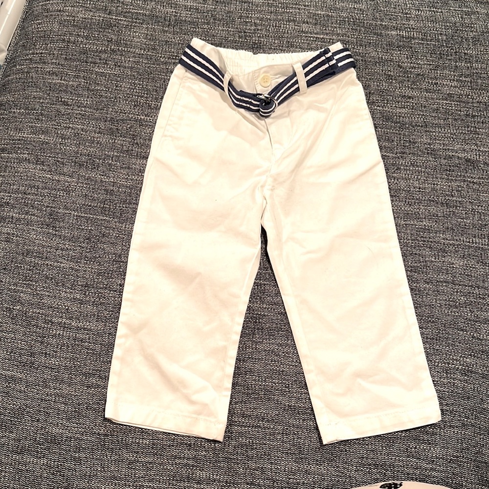 White Khaki Baby Polo Pants